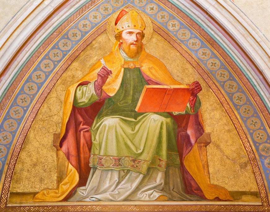 Vienna - Fresco of Saint Augustine